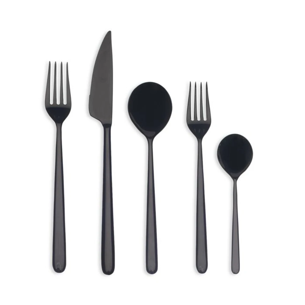 Linea Oro Nero 5-Piece Place Setting