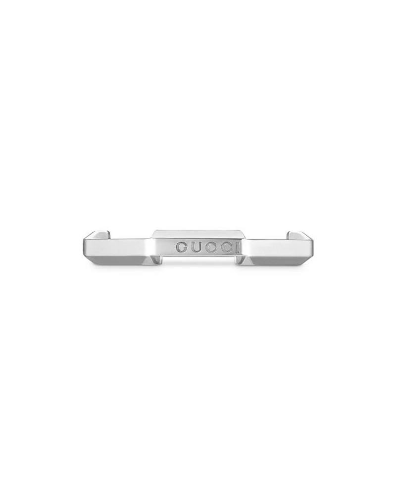 18K White Gold Link To Love Mirror Ring