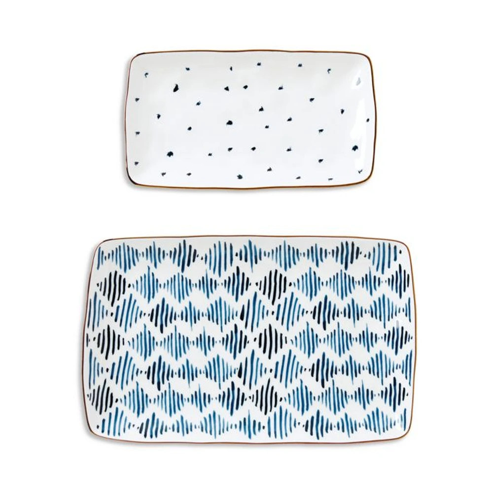 Blue Bay 2 Piece Nesting Platter Set