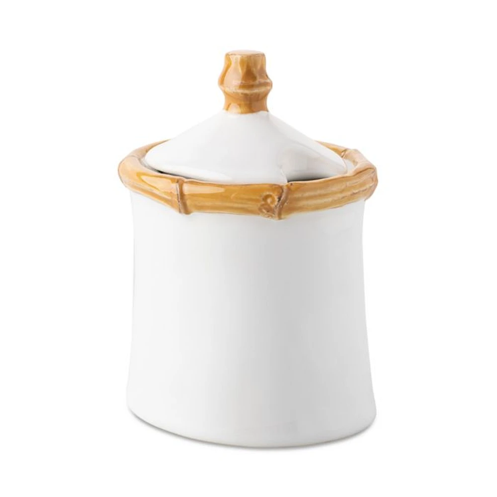 Bamboo Lidded Sugar Bowl