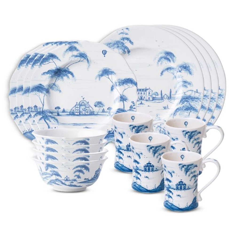 Country Estate 16 Piece Dinnerware Set, Service for 4