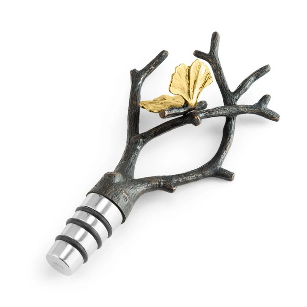 Butterfly Ginkgo Wine Stopper