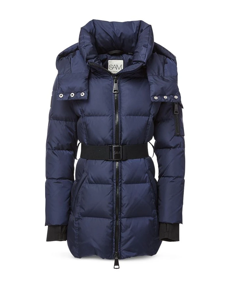 Girls' Matte Soho Mid Length Quilted Down Coat - Little Kid