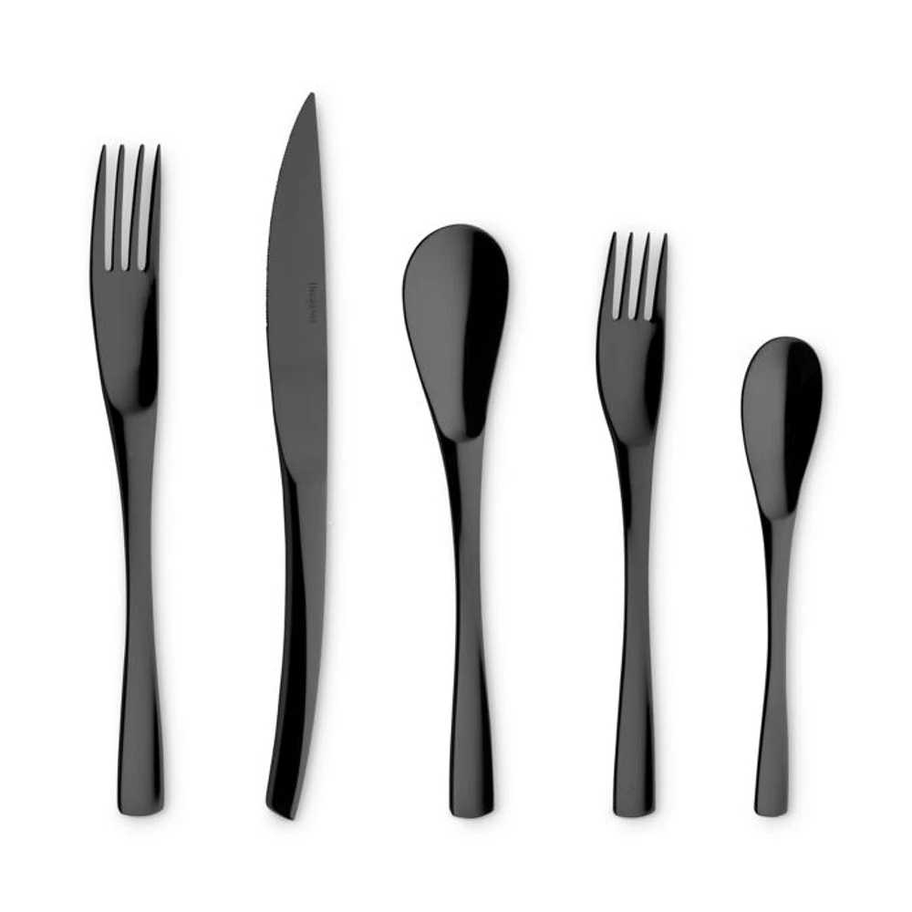 XY Black Mirror 5-Piece Place Setting