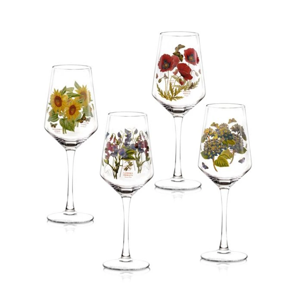 Botanic Garden Wine Glasses, Set of 4