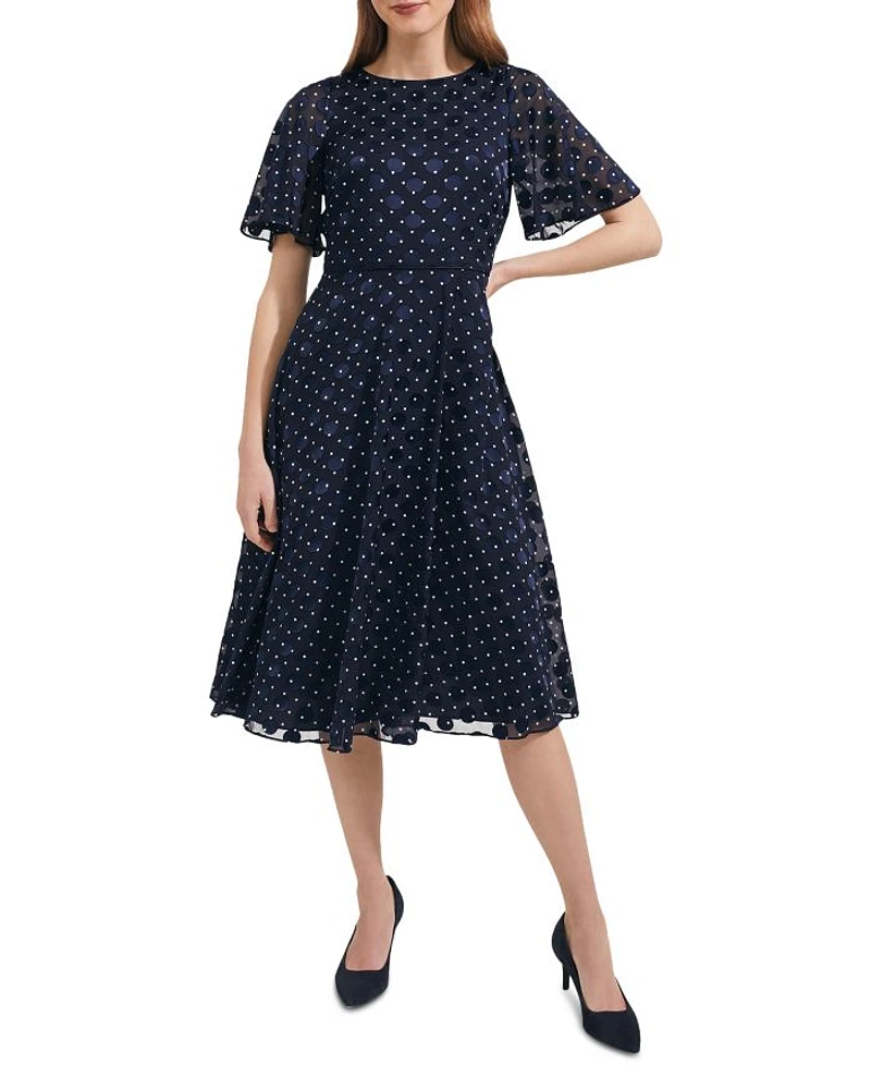 Ceira Flutter Sleeve Dress