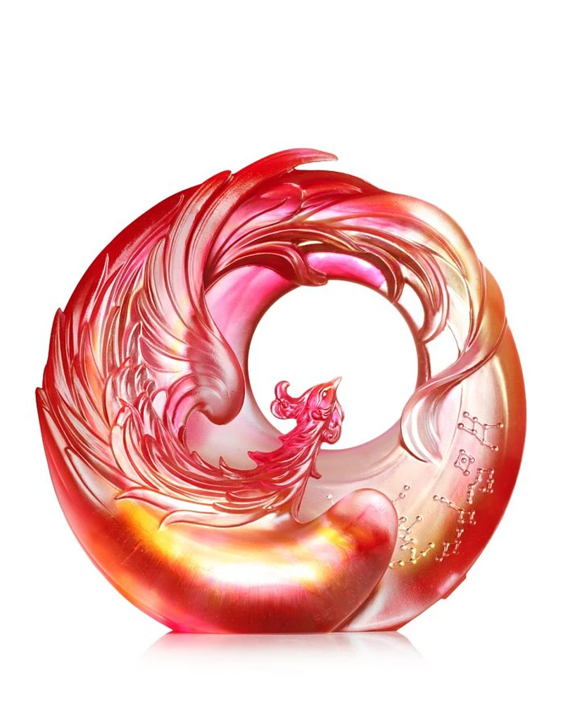 The Heart Points To The Future Vermillion Bird Illuminate Crystal Figure