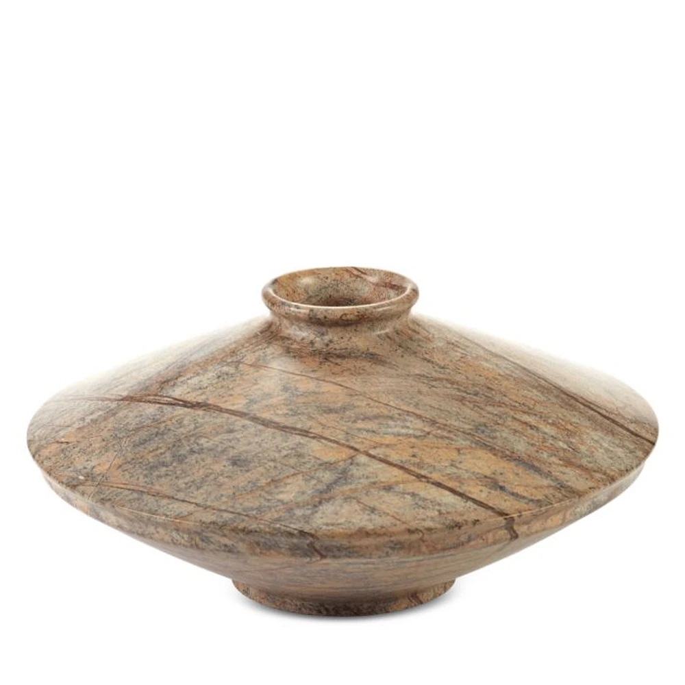 x Kelly Wearstler Dune Brown Marble Vase