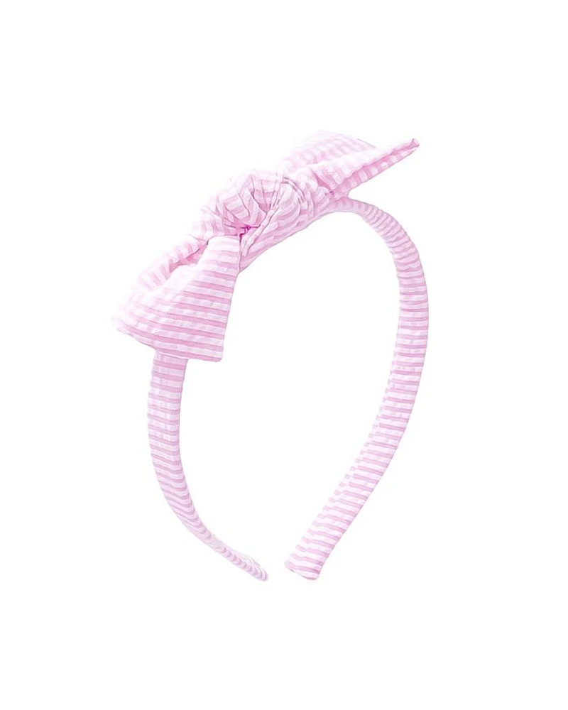 Girls' Palmer Pink Seersucker Bow Headband - Little Kid, Big Kid