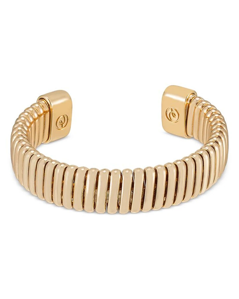 Essential Flex Band Cuff Bracelet in 18K Gold Plated or Rhodium Plated