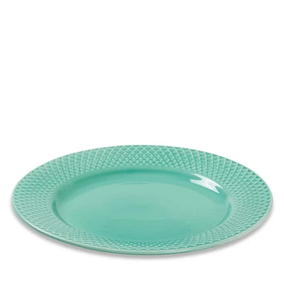 Lyngby Porcelain Rhombe Color Lunch Plate, Aqua