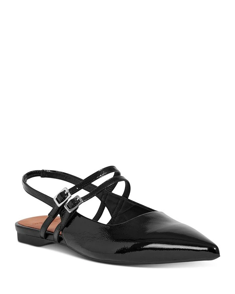 Women's Hermine Pointed Toe Double Strap Flats