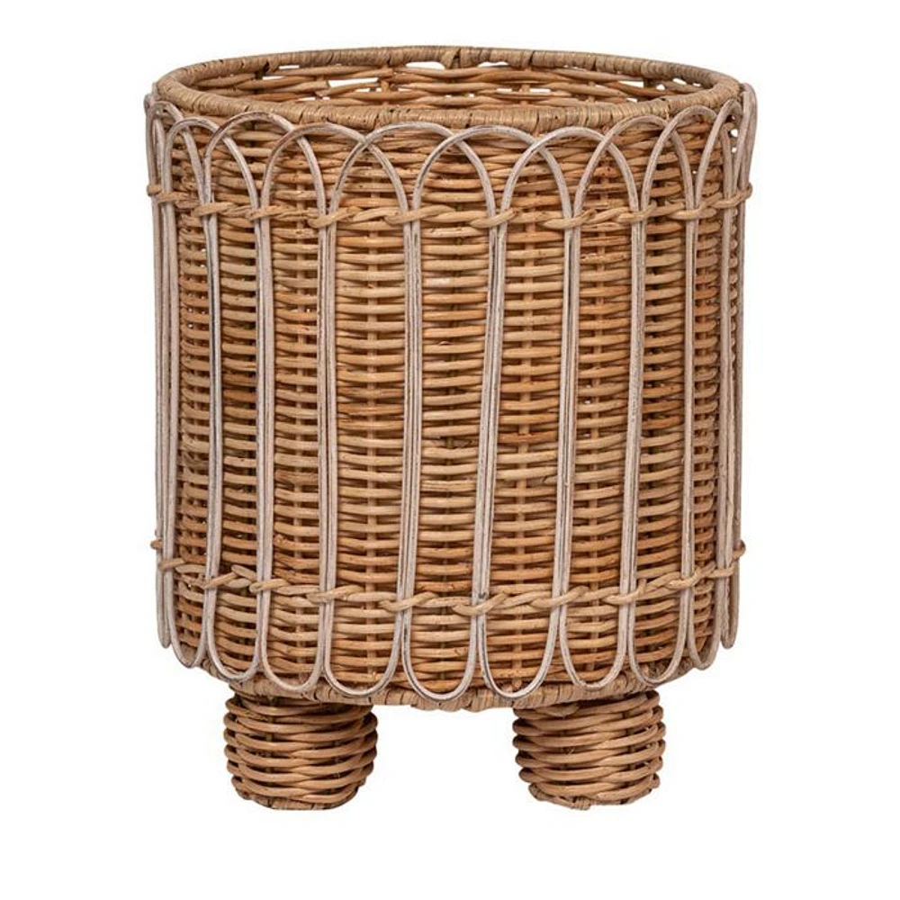Provence Rattan Round Planter