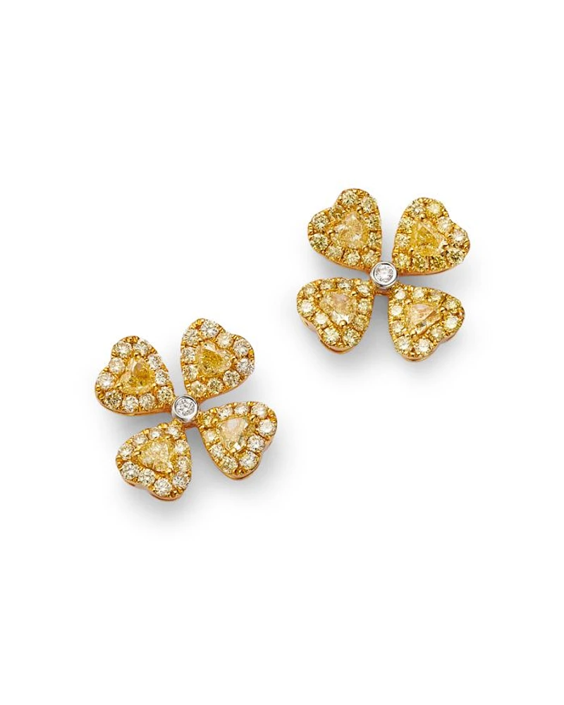 White & Yellow Diamond Pavé Bypass Ring in 14K White & Yellow Gold 1.65 tcw