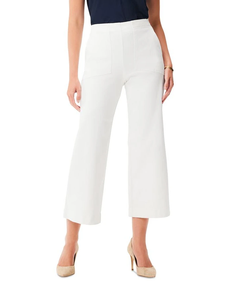 All Day Cropped Wide Leg Jeans Paper White