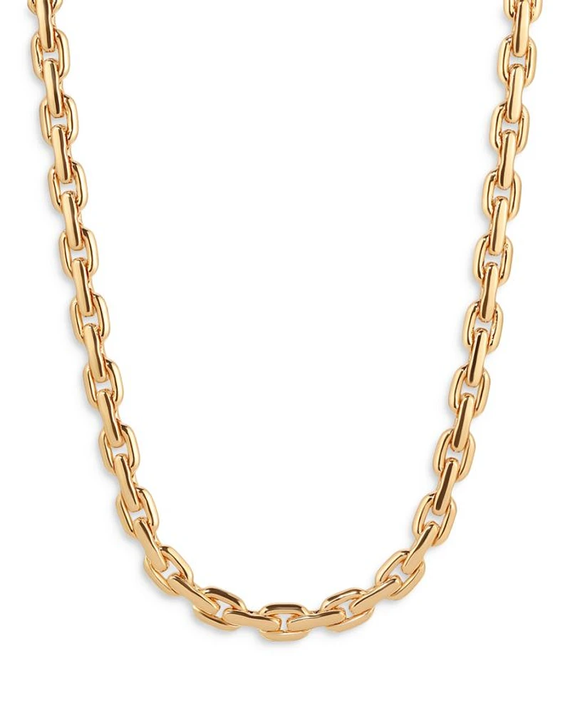 Solid Chain Necklace, 15-18"