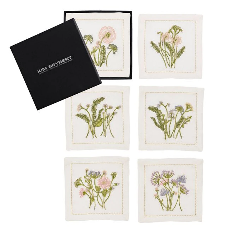 Meadow Cocktail Napkins in Multi, Set of 6