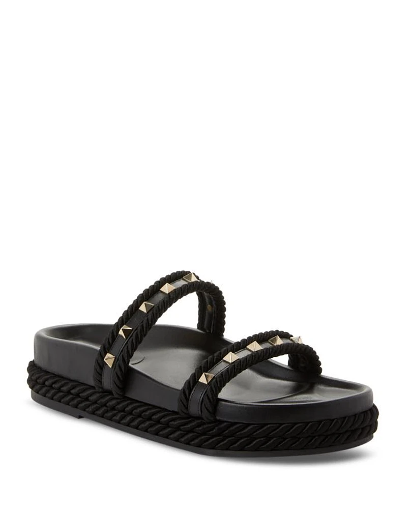 Women's Embellished Espadrille Slide Sandals