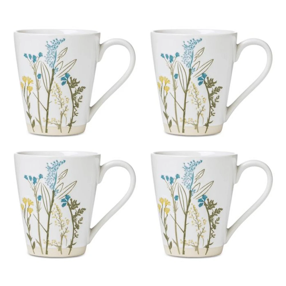Wildflowers Mugs, Set of 4