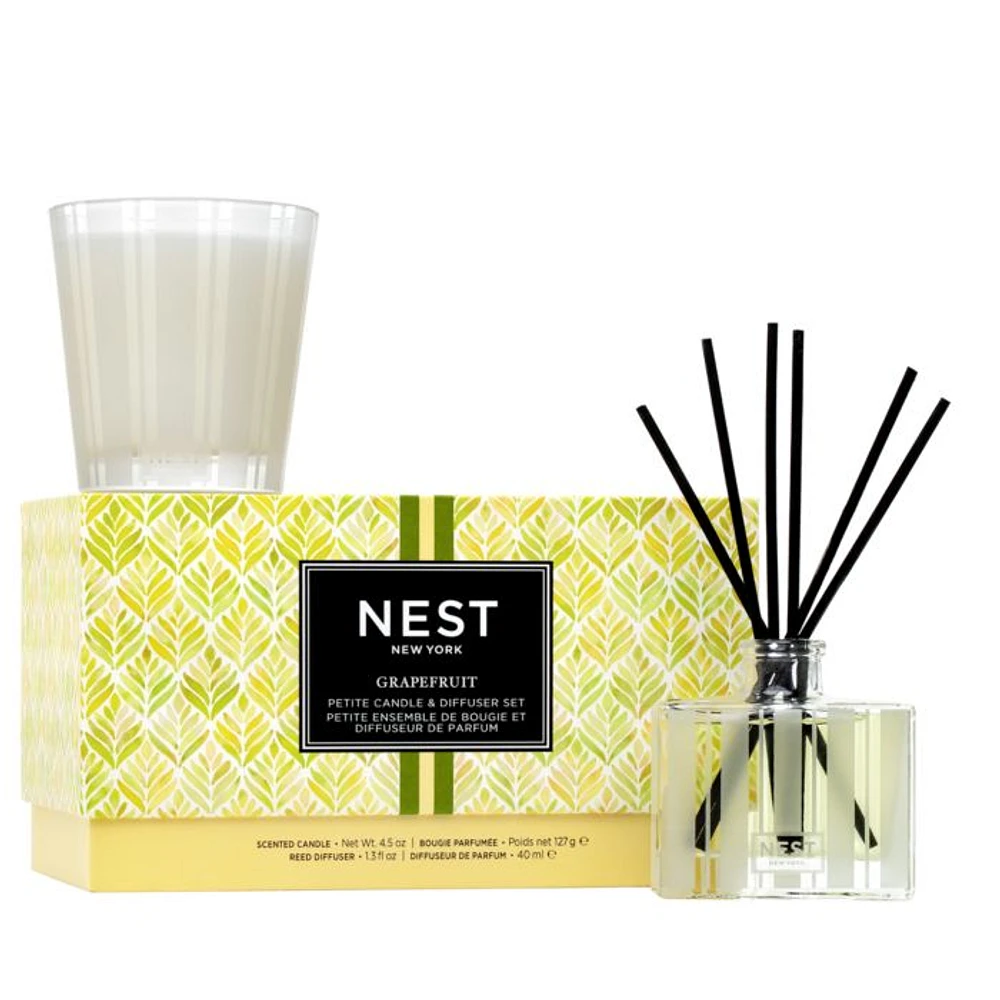 Grapefruit Petite Candle & Diffuser Set