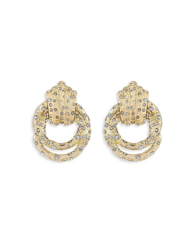Only Royalty Pavé Doorknocker Drop Earrings