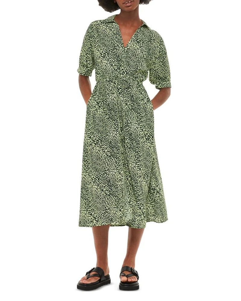 Diagonal Leopard Print Dress
