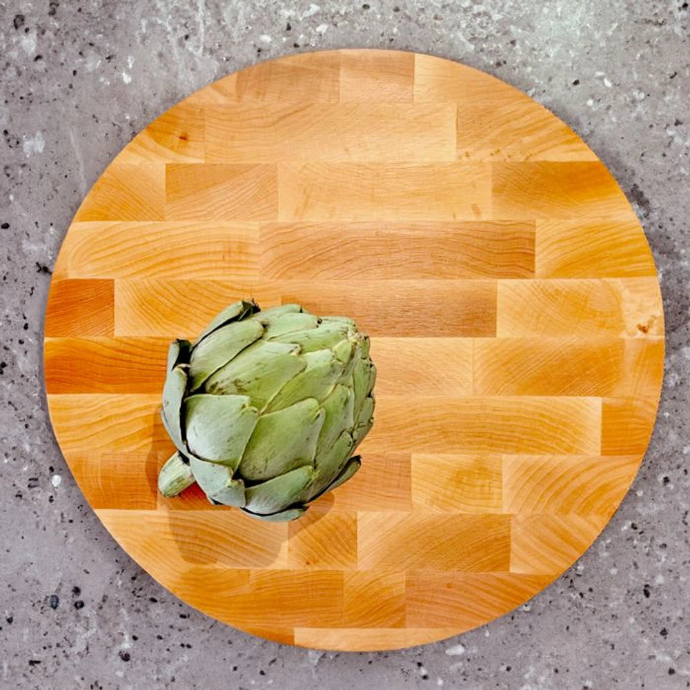 12" Round Maple End Grain Board