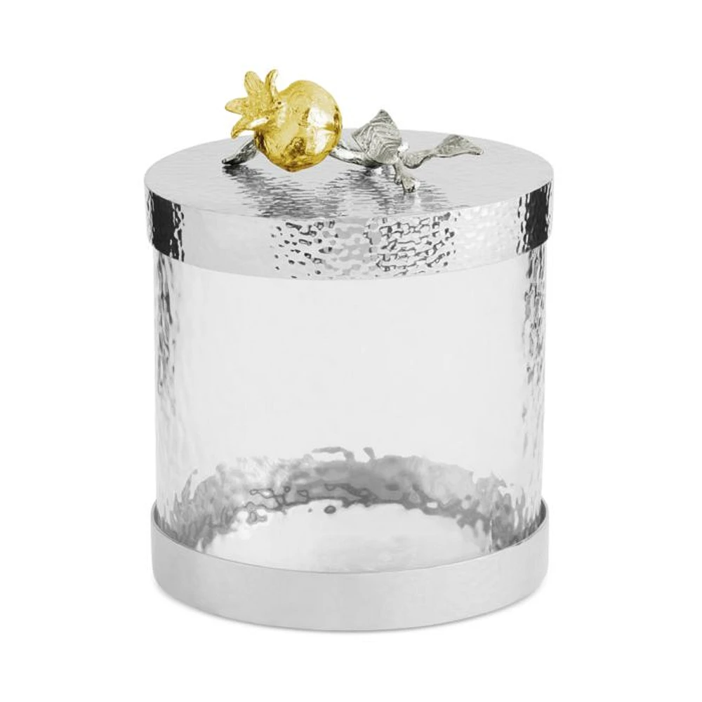 Pomegranate Silver and Gold -Small Canister