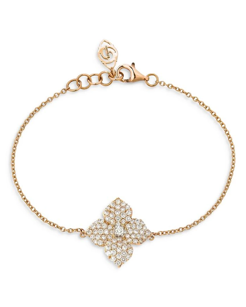 18K Rose Gold Fiore Bracelet with Diamonds, 0.77 tcw