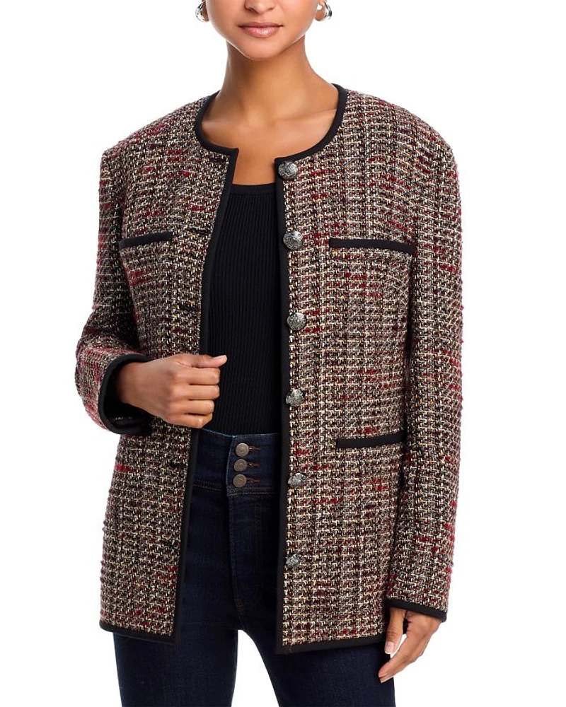 Watkins Dickey Tweed Collarless Jacket