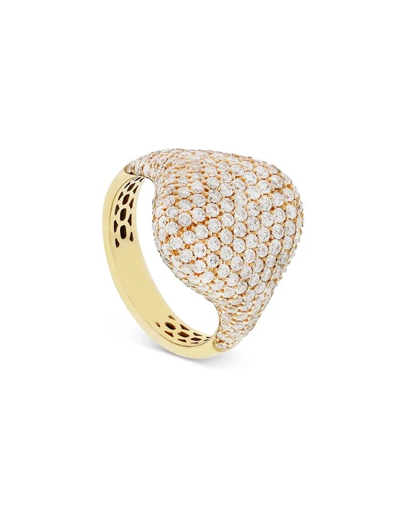 18K Yellow Gold Diamond Pavé Ring, 1.55 tcw - Exclusive, Italy Campaign