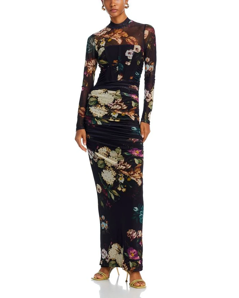 Lexington Floral High Neck Gown