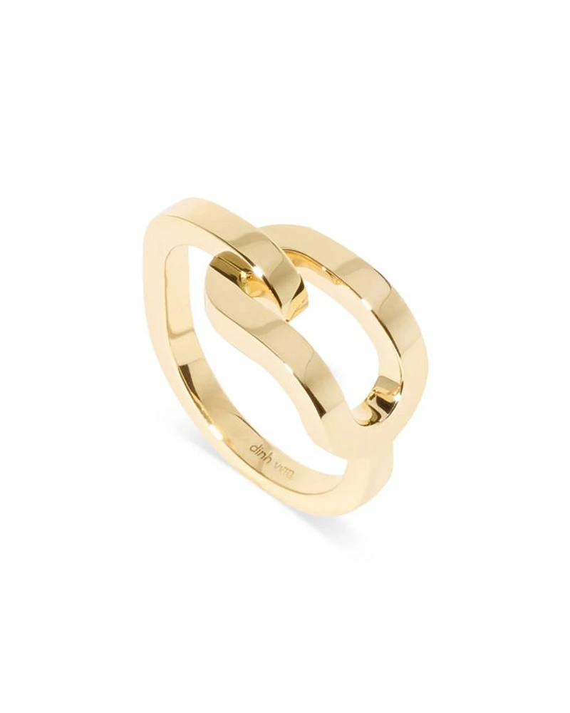 18K Yellow Gold Maillon Large Polished Link Ring