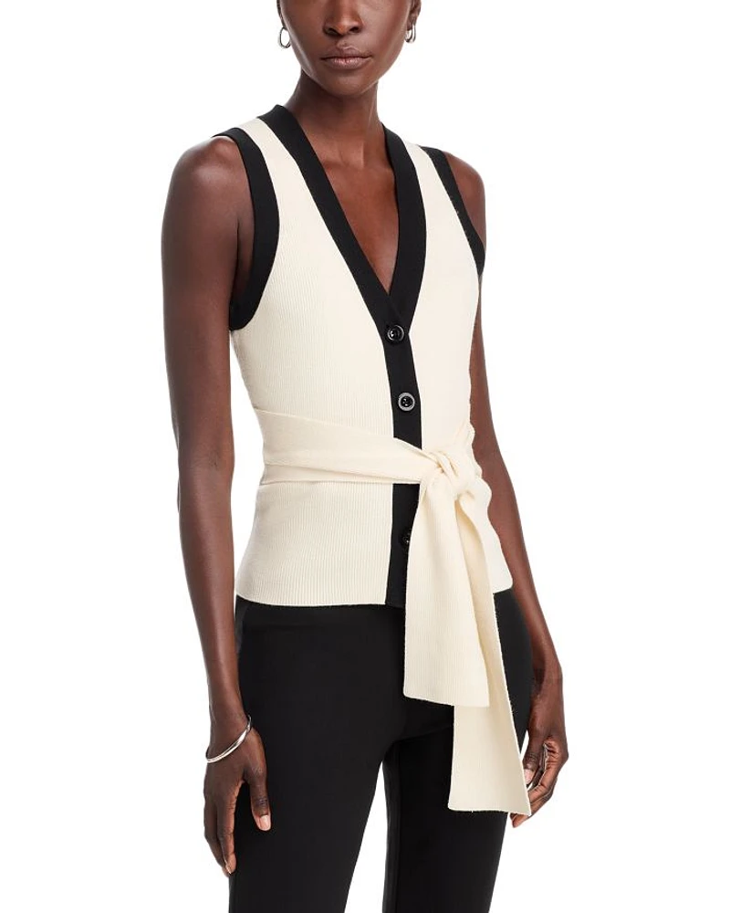 Collins Sleeveless Button Front Top