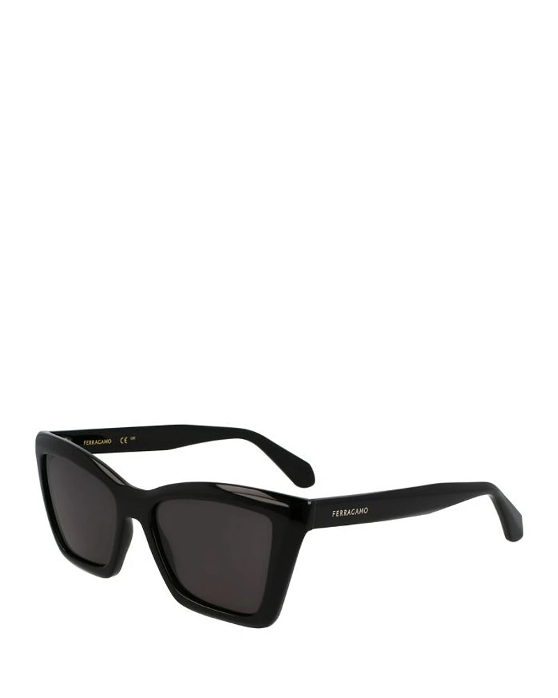 Classic Logo Rectangular Sunglasses, 53mm