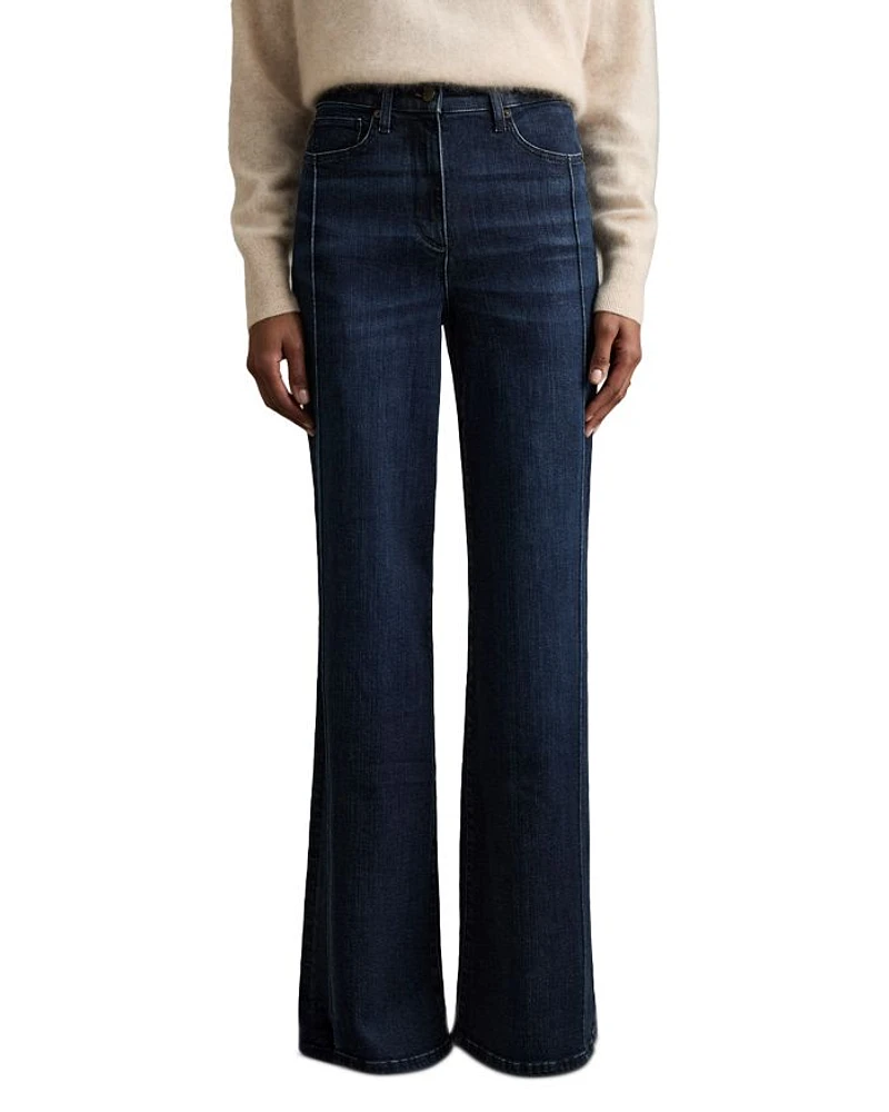 Heather Wide Leg Jeans Dark Blue
