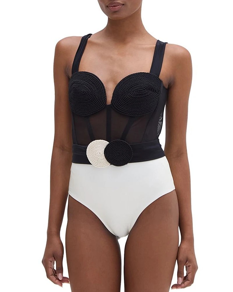 Jersey Sands Corset One Piece Swimsuit