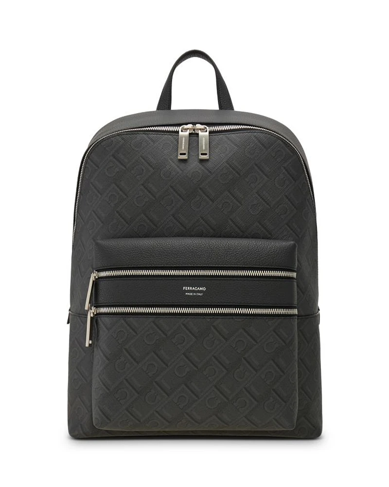 Embossed Gancini Leather Travel Bag