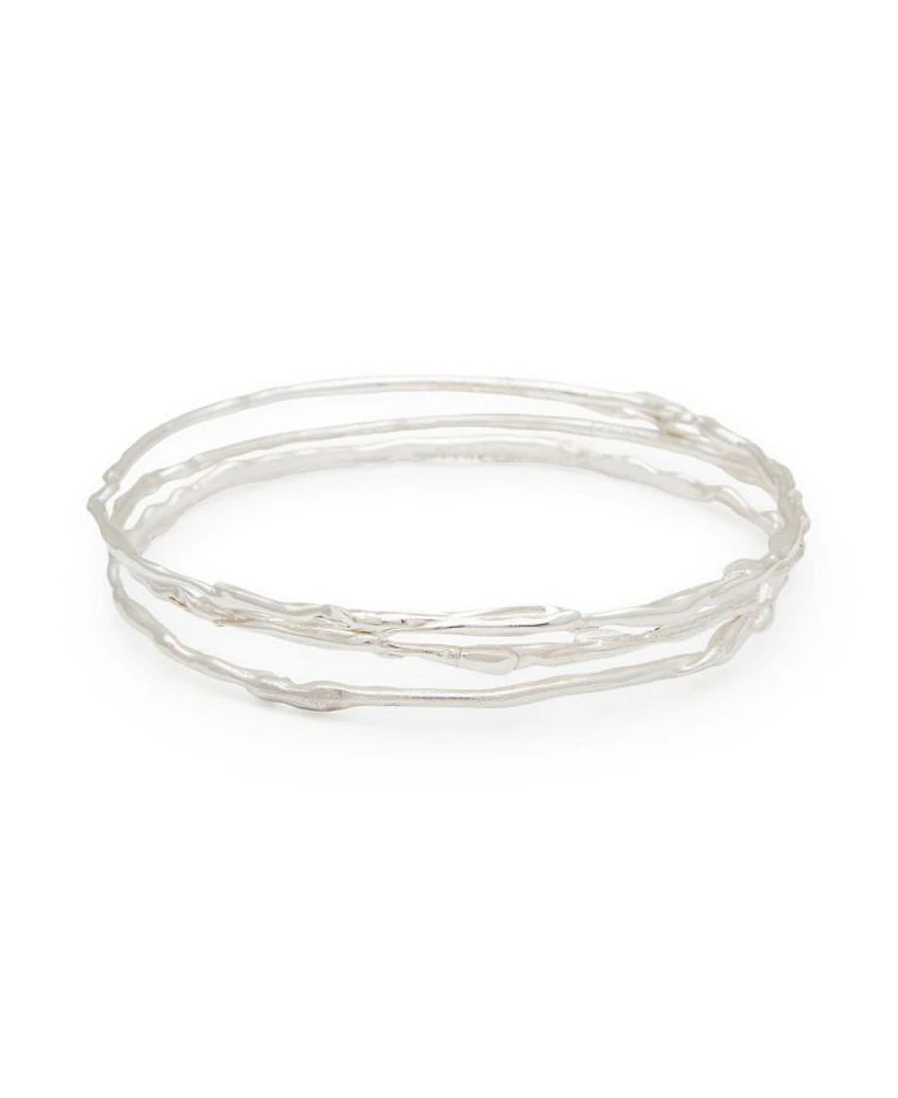 Terra Bangle Set in Silver