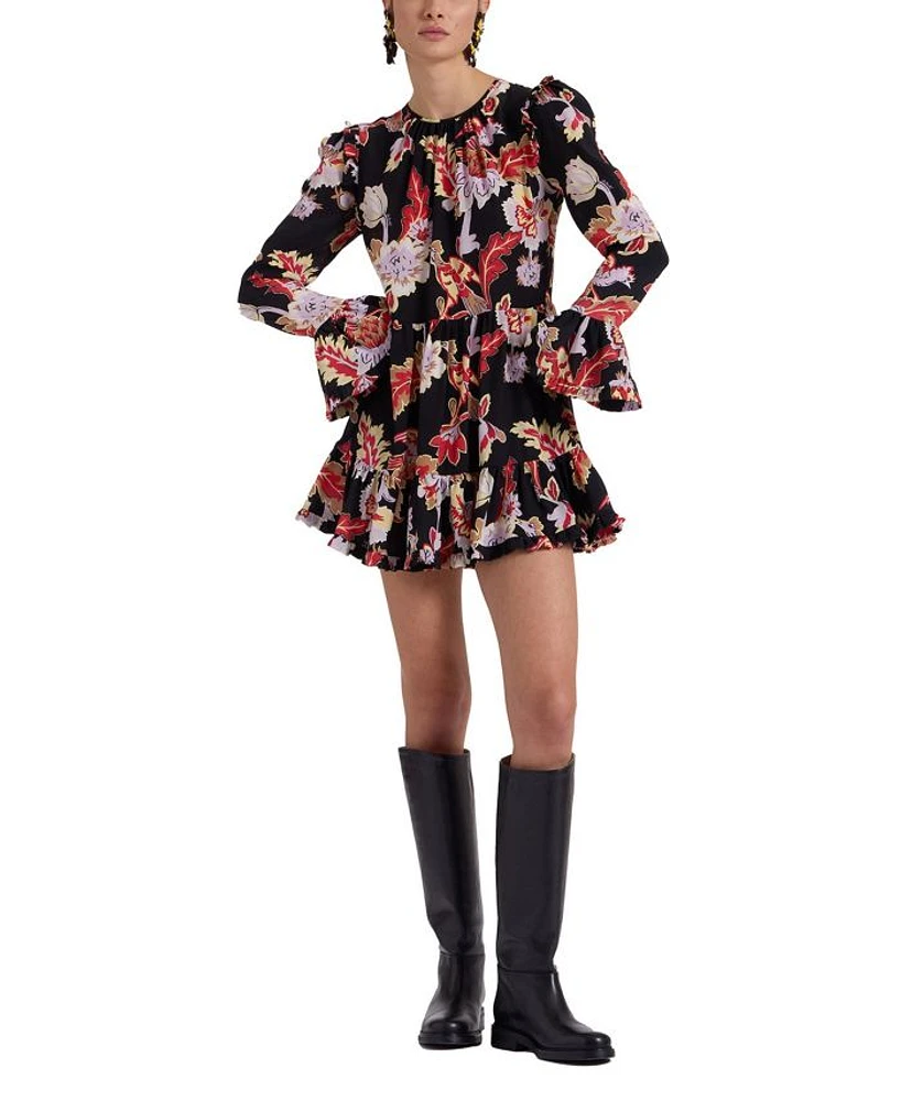 Short Visconti Dress Crepe De Chine