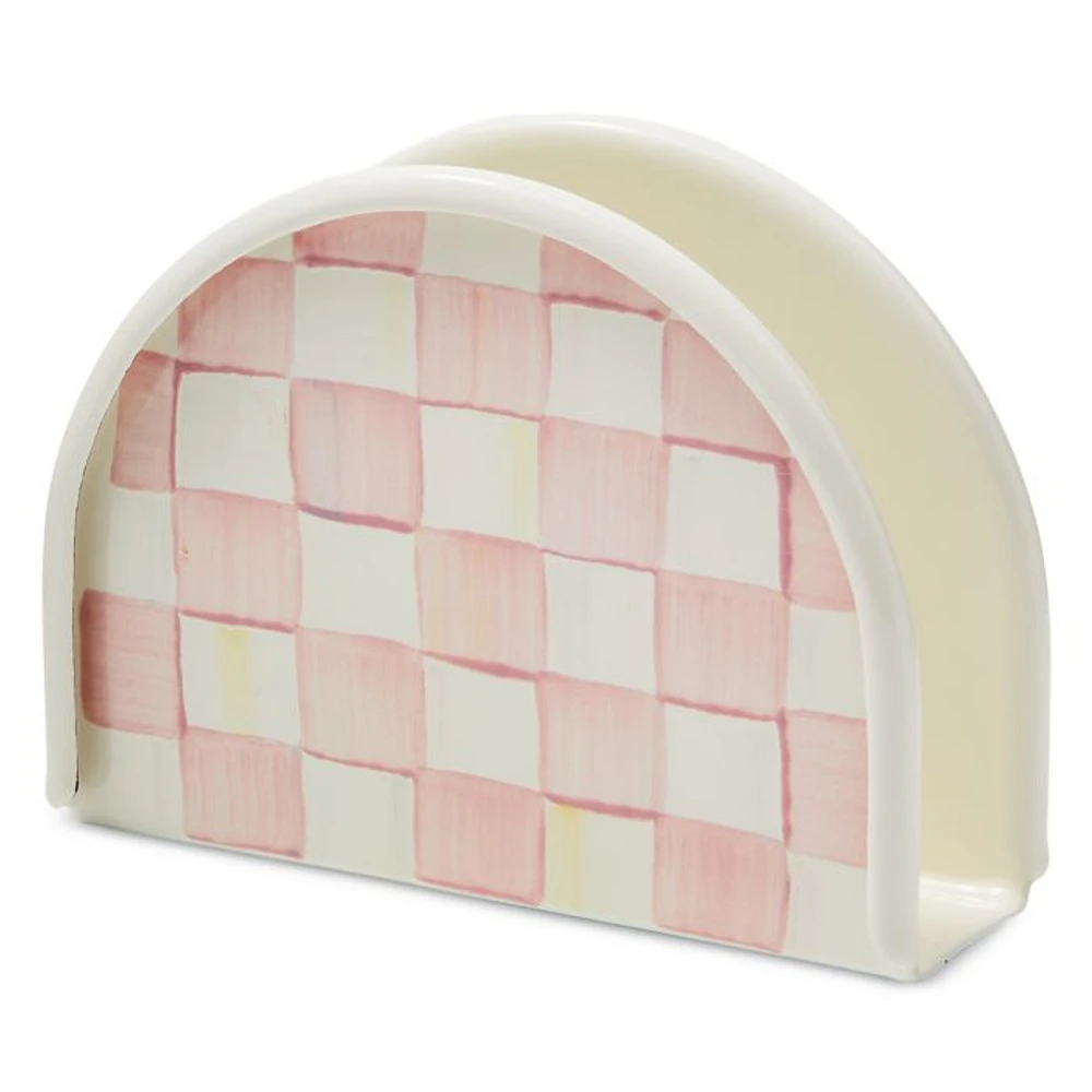 Rosy Check Napkin Holder