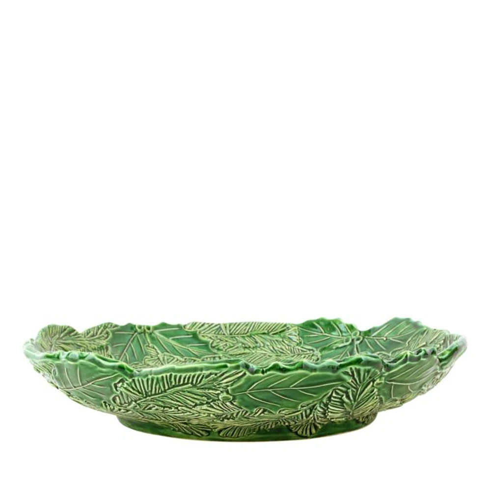 Lastra Holiday Green Figural Shallow Bowl