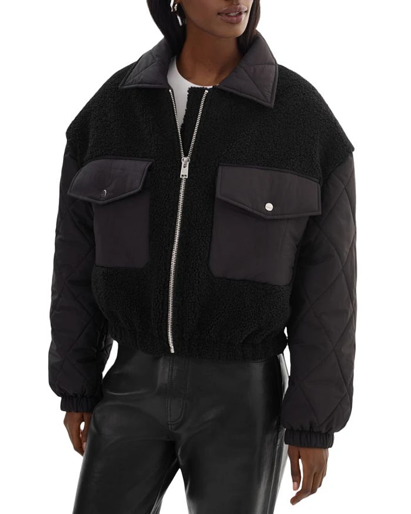 Peyton Mixed Media Jacket