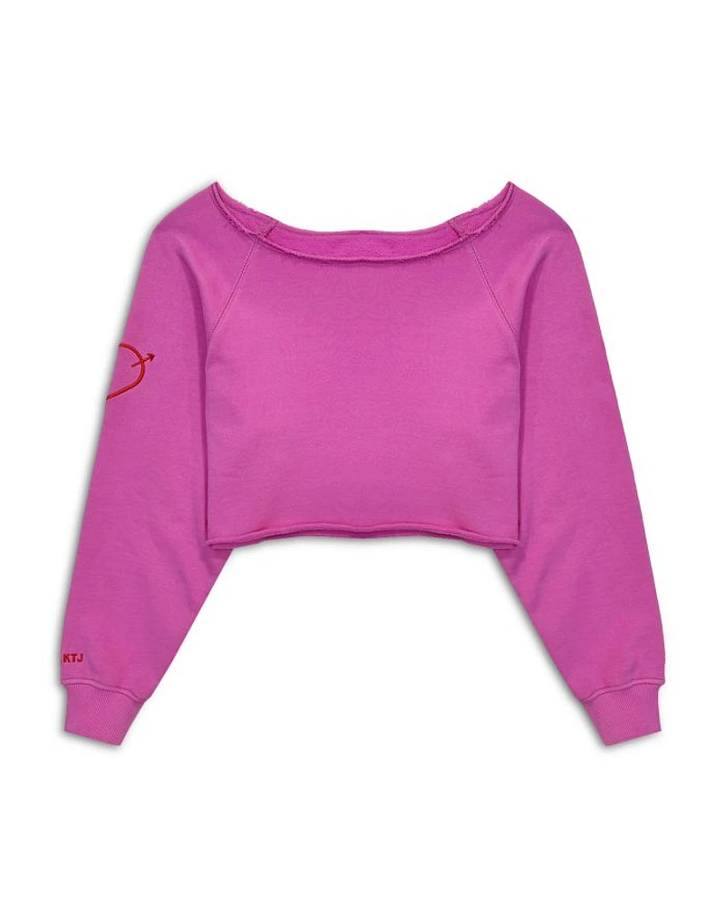 Girls' Shane Off Shoulder Cropped Sweatshirt - Big Kid