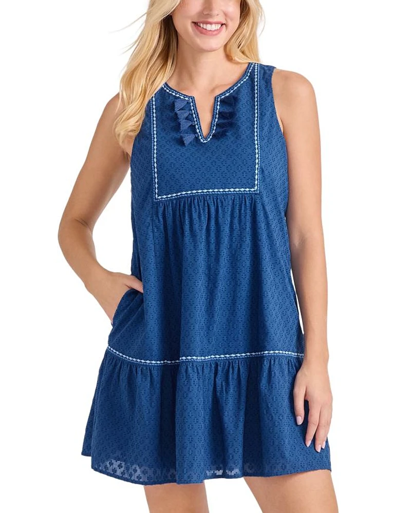 Tassel Trim Swim Cover-Up Dress