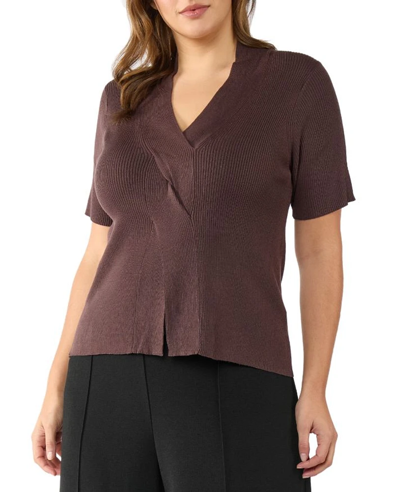 Barony Twist Front Knit Top