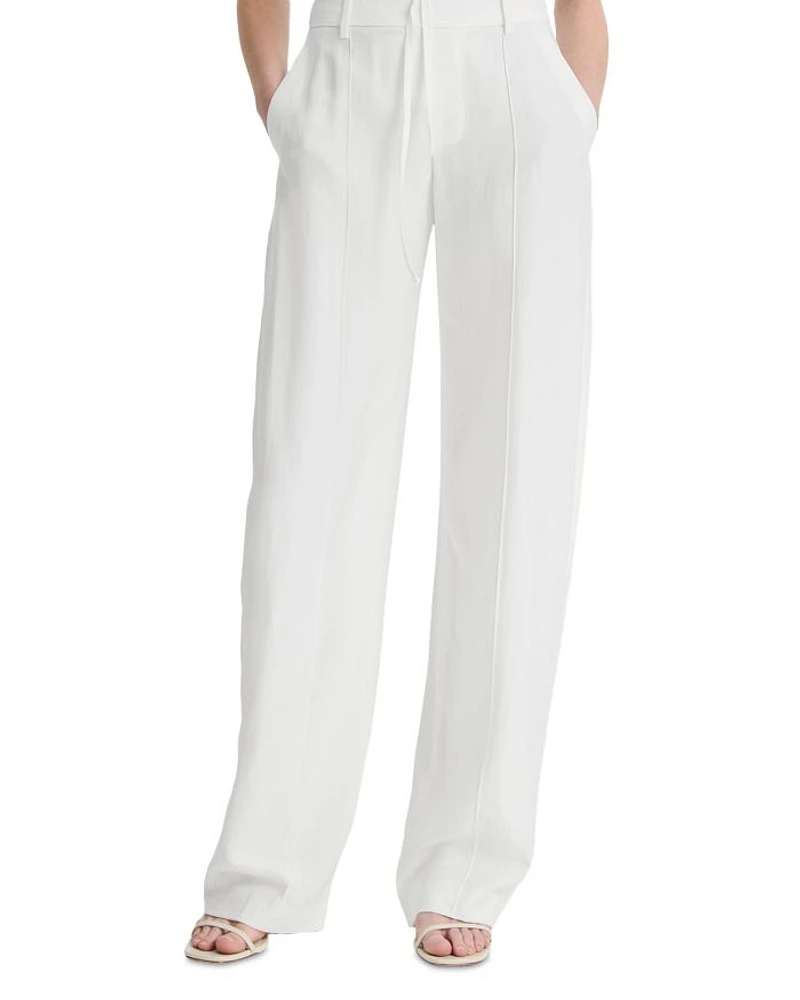 Mid Rise Double Waistband Trousers
