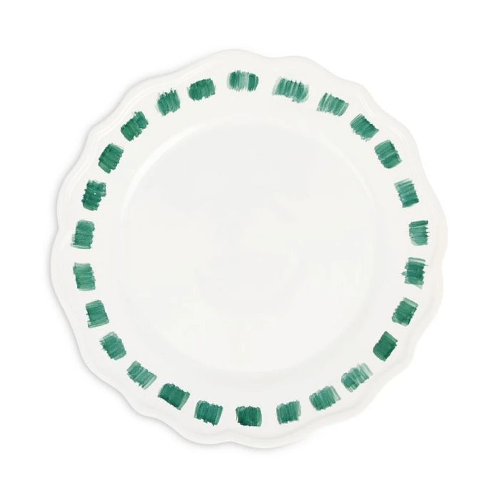 Lisbon Green Stitch Dinner Plate