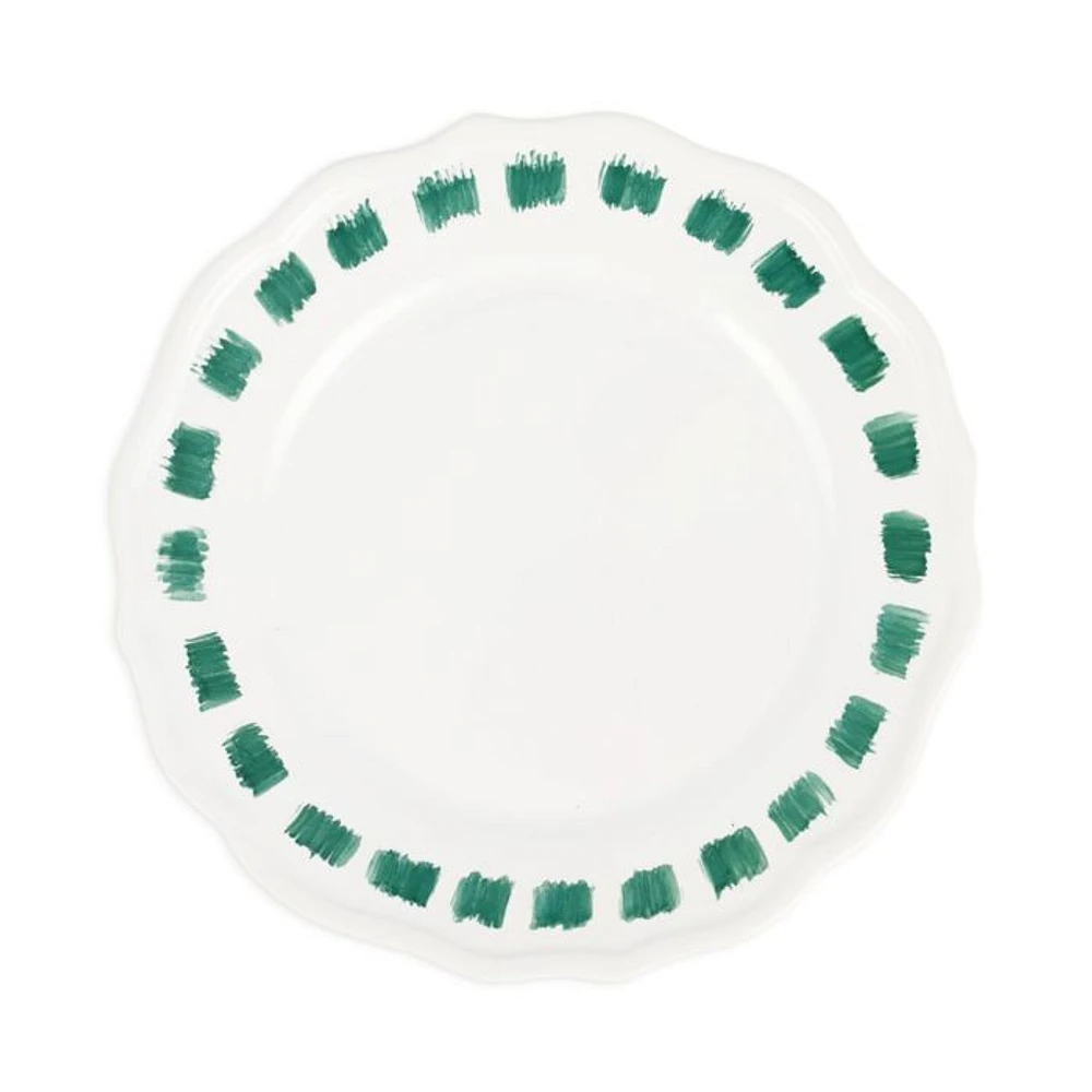 Lisbon Green Stitch Salad Plate