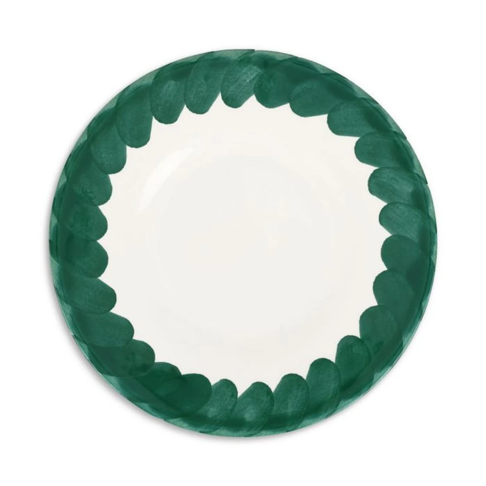 Lisbon Green Brushstroke Salad Plate